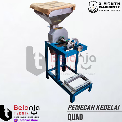 QUAD Mesin Pemecah Kedelai Pembuat Tempe Tanpa Penggerak