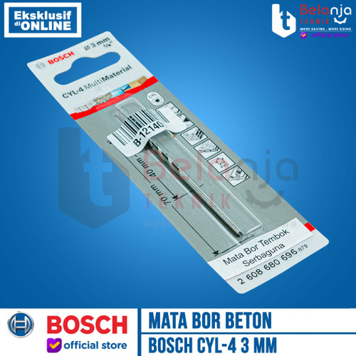 BOSCH Mata Bor Multi Material 3 mm CYL 4 CYL4 Multipurpose Drill Bits