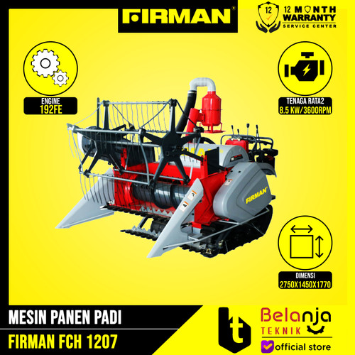 Firman Mesin Pemanen Padi Praktis Combined Harvester FCH 1207 FCH1207