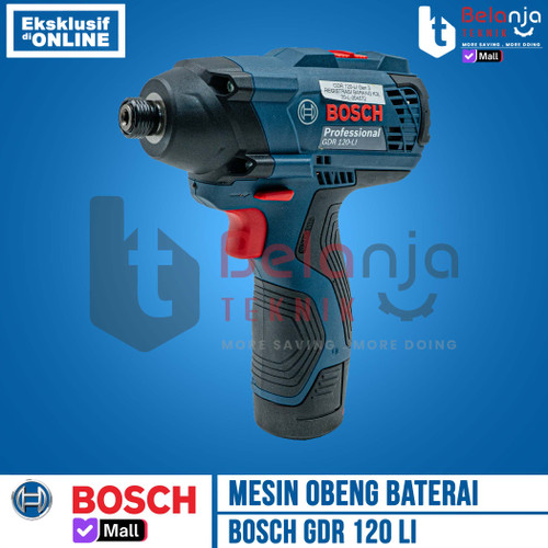 BOSCH Mesin Obeng Baterai GDR 120 LI Impact Cordless + Mata Obeng 25Pc