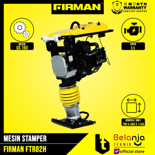 Firman Mesin Stamper Kuda FTR 82 H Pemadat Tanah Mesin Honda GX 160