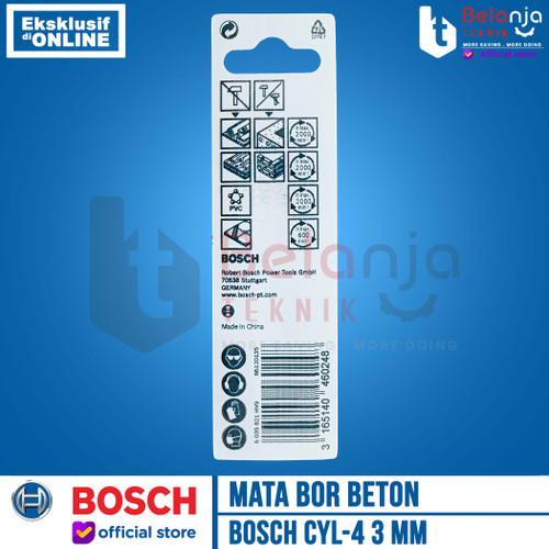BOSCH Mata Bor Multi Material 3 mm CYL 4 CYL4 Multipurpose Drill Bits