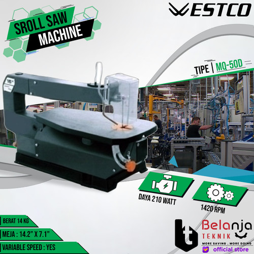 WESTCO Scroll Saw Machine MQ-50D 5 Inch Mesin Gergaji Triplek MQ50D 5"