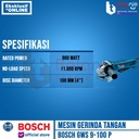 Bosch Mesin Gerinda Tangan GWS 9-100 P 4 Inch Angle Grinder GWS9-100P