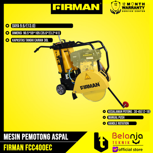 FIRMAN Mesin Potong Aspal FCC 400 EC Concrete Cutter Body Only FCC400
