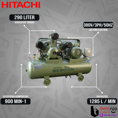 HITACHI Air Compressor Bebicon 11 P-9.5V5A 15 HP Kompresor Angin 15HP