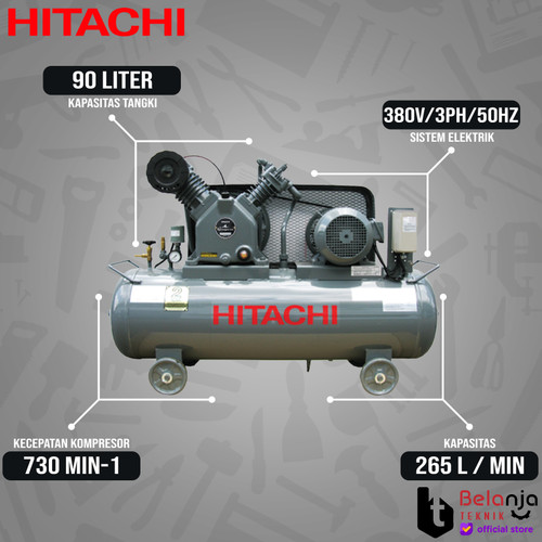 HITACHI Air Compressor Bebicon 2.2P-9.5V5A 3 HP Kompresor Angin 3HP