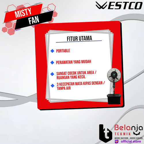 Westco Misty Fan FS6 65B Kipas Angin Embun Halus 26 Inch FS6-65B