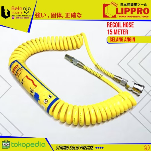 Lippro Selang Angin Kompresor Air Hose 15M Selang Hose Recoil 15 Meter
