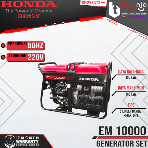 HONDA Generator Set Bensin EM10000 7200 Watt Genset EM 10000 7200W