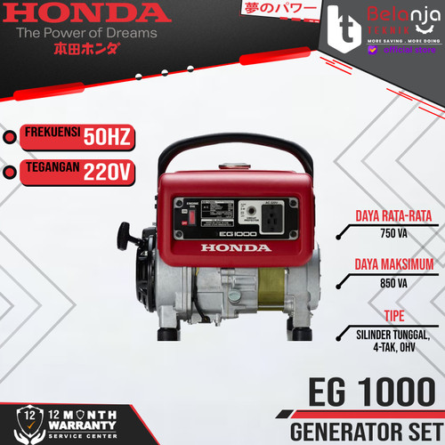 HONDA Generator Set Bensin Portable EG1000 800 Watt Genset EG 1000