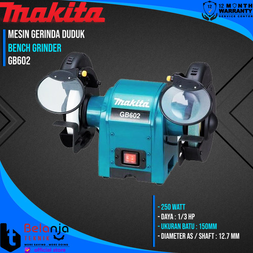 Makita Bench Grinder 6" GB602 Mesin Gerinda Duduk GB 602 6 Inch