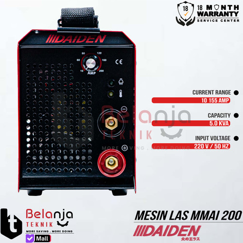 Daiden Mesin Travo Las Listrik MMAi 200 Inverter MMAi200 Trafo Las