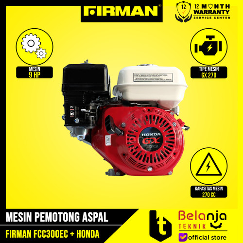 FIRMAN Mesin Potong Aspal FCC 300 EC Concrete Cutter Honda GX 270