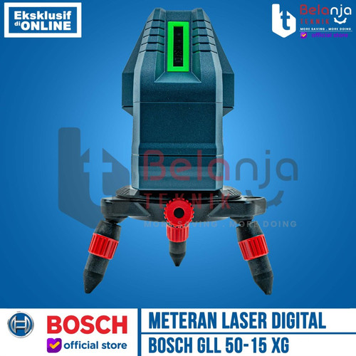 Line Laser Green Level Bosch GLL 50-15 XG Meteran Digital 15M GLL50-15 GLL50-15XG Tanpa Tripod