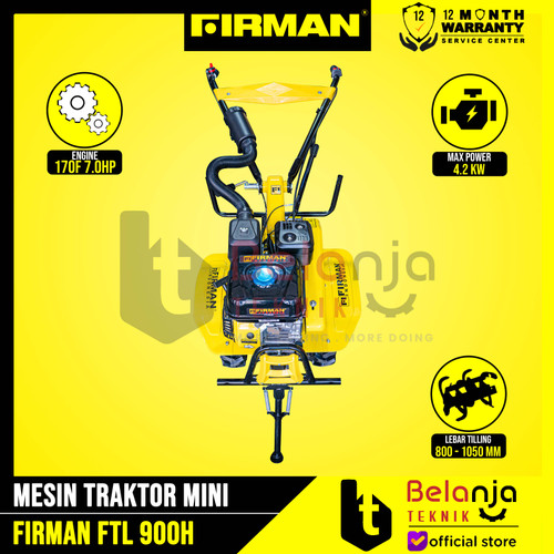 Firman Mesin Traktor Mini FTL 900 H Tiller Tanah Kering Basah FTL900