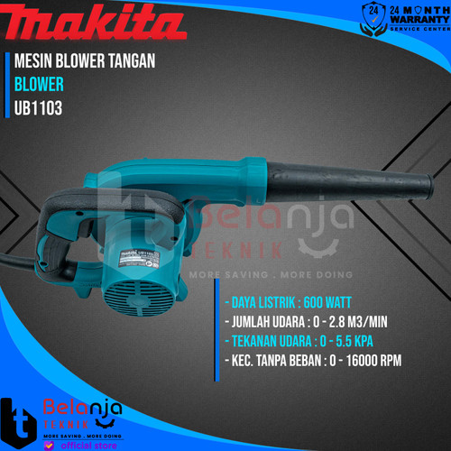 Makita Mesin Blower Tangan UB 1103 Hand Blower 600 Watt UB1103 Jepang