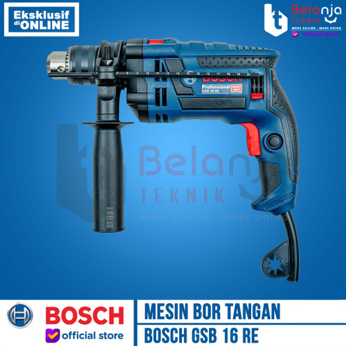 Bosch Mesin Bor Tangan Tembok GSB 16 RE 16 MM IMPACT DRILL 750 WATT