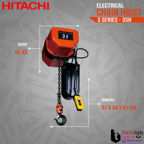 HITACHI Electric Chain Hoist 3SH 3 Ton Katrol Elektrik 3 SH 3Ton
