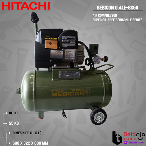 HITACHI Air Compressor Bebicon 0.4LE-8S5A 0.5 HP Kompresor Angin 1/2HP