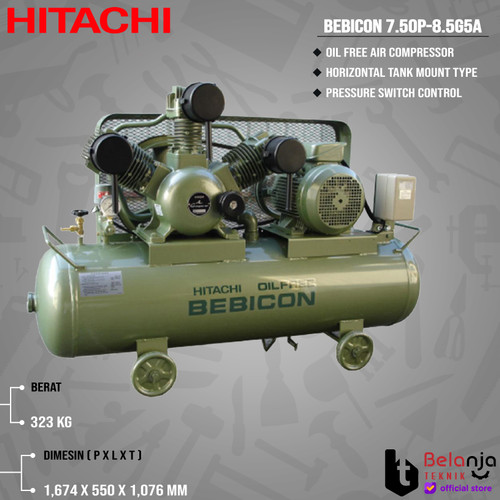 HITACHI Air Compressor Bebicon 7.5 P-9.5V5A 10 HP Kompresor Angin 10HP