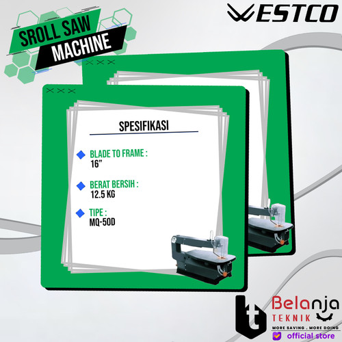 WESTCO Scroll Saw Machine MQ-50D 5 Inch Mesin Gergaji Triplek MQ50D 5"