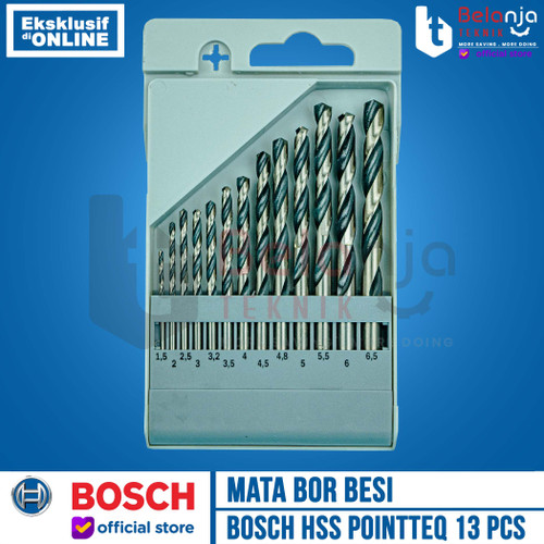 Bosch Mata Bor Besi Set 13 Pcs HSS Point TeQ Mata Bor Besi Set Bosch