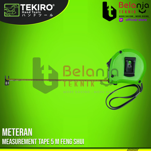TEKIRO Meteran Feng Shui 5 M Measruing Tape Roll Matic 5 Meter Tekiro
