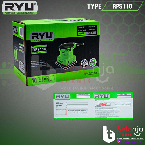 RYU Palm Sander RPS110 Mesin Amplas RPS 110