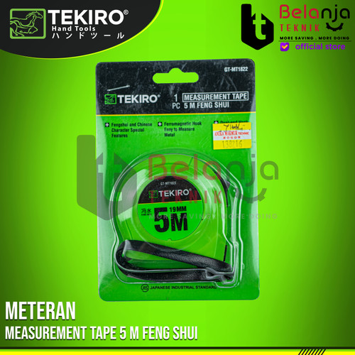 TEKIRO Meteran Feng Shui 5 M Measruing Tape Roll Matic 5 Meter Tekiro