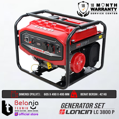 LONCIN Generator Set Bensin LC3800P 2200 Watt Genset LC 3800 P 2200W