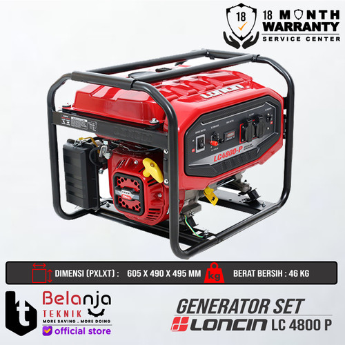 LONCIN Generator Set Bensin LC4800P 2500 Watt Genset LC 4800 P 2500W