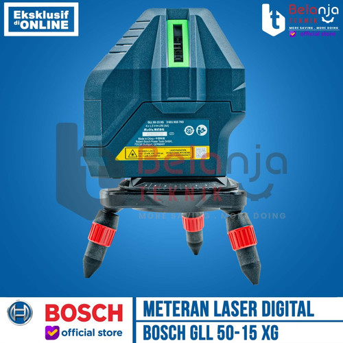 Line Laser Green Level Bosch GLL 50-15 XG Meteran Digital 15M GLL50-15 GLL50-15XG Tanpa Tripod