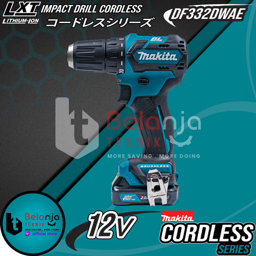 Makita Mesin Bor Obeng Baterai Cordless DF 332 DWAE Brushless DF332