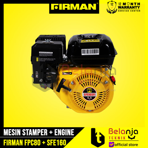 Firman Mesin Stamper kodok FPC 80 EC + Firman Mesin Penggerak SFE 160