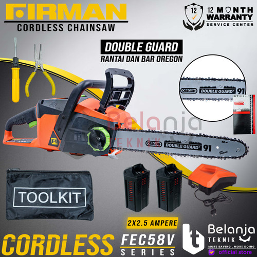 Firman Chainsaw Cordless FEC 58 V Mesin Gergaji Baterai FEC58V 2.5-5 A