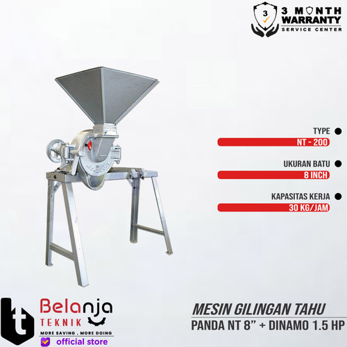 PANDA Mesin Giling Tahu NT Series 8 Inch + Xinyu Elektro Motor 1.5 HP