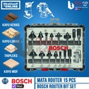 BOSCH ROUTER BIT 15PCS MATA PROFIL 15 PCS BOSCH