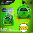 TEKIRO Meteran Transparan 3 M Roll Matic Meter 3 Meter Tekiro