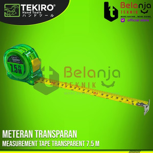 TEKIRO Meteran Transparan 7.5 M Roll Matic Meter 7.5 Meter Tekiro 7.5M