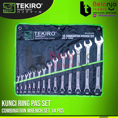 TEKIRO Kunci Ring Pas Set 14 pcs Ukuran 8 - 32 MM 14pcs 8-32mm