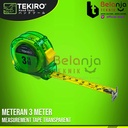 TEKIRO Meteran Transparan 3 M Roll Matic Meter 3 Meter Tekiro