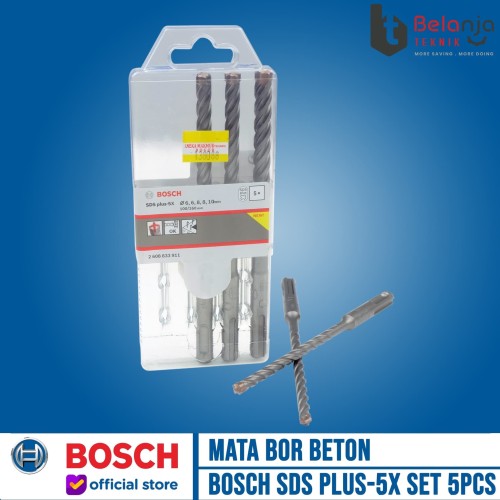Bosch Hammer Drill Bits Set Mata Bor Beton Set 6 -10 mm SDS Plus-5X