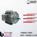 QUAD Mesin Pemecah Kedelai Pembuat Tempe +Electro Motor Dinamo 0.25 HP