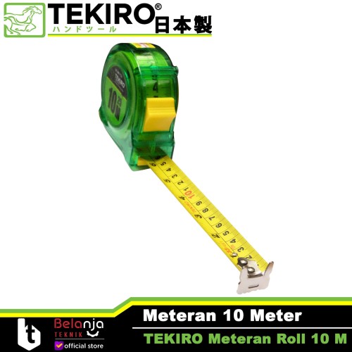 TEKIRO Meteran Transparan 10 M Roll Matic Meter 10 Meter Tekiro 10M