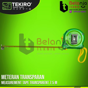 TEKIRO Meteran Transparan 7.5 M Roll Matic Meter 7.5 Meter Tekiro 7.5M