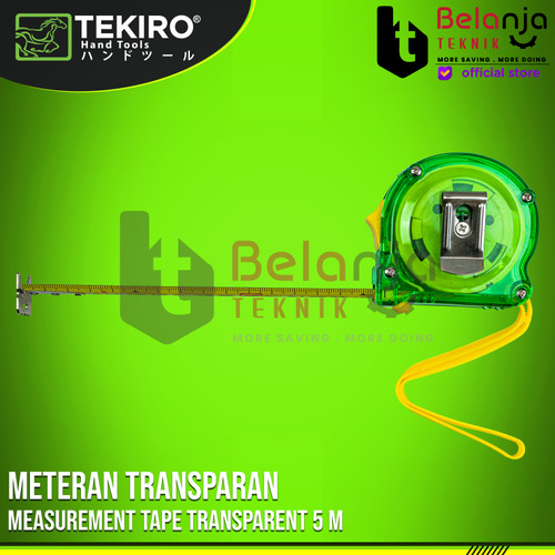 TEKIRO Meteran Transparan 5 M Roll Matic Meter 5 Meter Tekiro