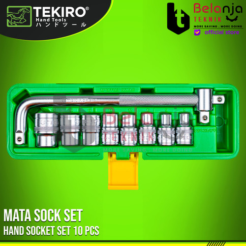 TEKIRO Kunci Shock Set 6 PT 1/2" Inch 8 - 24 MM 10 Pcs Kunci Sock Set
