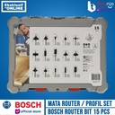 BOSCH ROUTER BIT 15PCS MATA PROFIL 15 PCS BOSCH