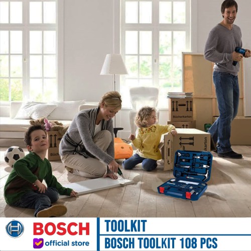 BOSCH Toolkit 108 Pcs Mixed Set 108pcs (108 Multifunction Tool Kit)